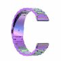 F�r Fitbit Versa 4 + 3 / Sense 1 + 2 Stahl Metall Ersatz Armband Lila Smart Uhr 