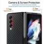 F�r Samsung Galaxy Z Fold4 5G Carbon Kunststoff Handy Tasche H�lle Etuis Schwarz
