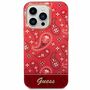 GUESS Schutzh�lle f�r Apple iPhone 14 Pro Max Cover Etui Hardcase Bandana Paisley Rot