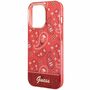 GUESS Schutzh�lle f�r Apple iPhone 14 Pro Max Cover Etui Hardcase Bandana Paisley Rot