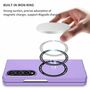 F�r Samsung Galaxy Z Fold4 5G Magnet Magsafe Design Handy Tasche H�lle Etuis Lila