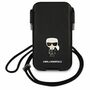 Karl Lagerfeld Torebka hardcase Saffiano Ikonik Kar `s Universal Handtasche f�r Smartphone 6,7 Schwarz