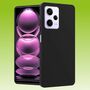 F�r Xiaomi Poco X5 Pro 5G / Xiaomi Redmi Note 12 Pro 5G Silikoncase TPU Schutz Schwarz Handy Tasche H�lle Cover Etui Zubeh�r Neu