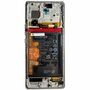 F�r Honor 70 0235ACMG Full LCD Display + Rahmen Crystal Silver / Silber Ersatzteil Reparatur