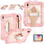 F�r Apple iPad 11. Gen A16 2025 / 10.9 2022 aufstellbare Outdoor Hybrid Rosa 360 Grad mit Halte-Schlaufe Tablet Tasche