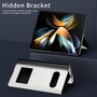 F�r Samsung Galaxy Z Fold4 5G Window View Flip Cover Kunstleder Handy Tasche H�lle Etuis Wei�