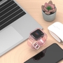 F�r Apple Watch Ultra 1 + 2 49mm Armband mit Geh�use-Schutz Hell-Pink