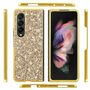 F�r Samsung Galaxy Z Fold4 5G Glitzer Diamant Design Kunststoff TPU Cover Handy Tasche H�lle Etuis Gold