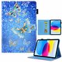F�r Apple iPad 10.9 2022 10. Generation Motiv Muster Tablet Tasche Kunst-Leder H�lle Etuis Cover Schutz Case Zubeh�r