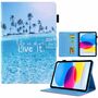 Fr Apple iPad 10.9 2022 10. Generation Motiv Muster Tablet Tasche Kunst-Leder Hlle Etuis Cover Schutz Case Zubehr