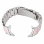 F�r Google Pixel Watch 3 41mm / 2 / 1 Stahl Metall Band Pink / Silber
