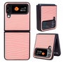 F�r Samsung Galaxy Z Flip4 5G Design Wellen Cover Handy Tasche H�lle Etuis Muster Pink