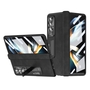 F�r Samsung Galaxy Z Fold4 5G All-inclusive 360 Grad Napa Magnetische Handy Tasche Etuis Schwarz Neu