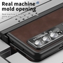 F�r Samsung Galaxy Z Fold4 5G All-inclusive 360 Grad Napa Magnetische Handy Tasche Etuis Coffee Neu
