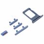 SIM Karten Halter Adapter + Card Tray + Side Keys f�r Apple iPhone 14 Plus Ersatzteil Blau