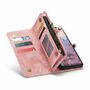 F�r Samsung Galaxy S23 Multifunktion Teilbare Handy Tasche Geldb�rse H�lle Etuis Pink
