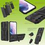 F�r Samsung Galaxy S23 Plus Shockproof Armor H�lle + Kartenfach Schwarz 