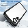 F�r Samsung Galaxy A14 5G / 4G Design Color Acryl + TPU Cover Handy Tasche Etuis Case Schwarz Neu