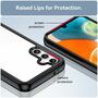 F�r Samsung Galaxy A14 5G / 4G Design Color Acryl + TPU Cover Handy Tasche Etuis Case Schwarz Neu