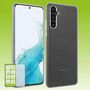 F�r Samsung Galaxy A54 5G Silikoncase TPU Transparent + 0,26 H9 Glas Handy Tasche H�lle Schutz Cover 