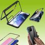 F�r Samsung Galaxy S23 Plus Beidseitiger 360 Grad Magnet Glas H�lle Handy Tasche Bumper Schwarz 