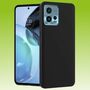 F�r Motorola Moto G72 Silikoncase TPU Schutz Schwarz Handy Tasche H�lle Cover Etui Zubeh�r Neu 