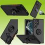 F�r Samsung Galaxy S23 Ultra TPU / PC Design Ring Cover Handy Tasche H�lle Schutz Etuis Schwarz Neu 