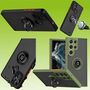 F�r Samsung Galaxy S23 Ultra TPU / PC Design Ring Cover Handy Tasche H�lle Schutz Etuis Army Gr�n Neu 