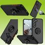 Fr Samsung Galaxy S23 TPU / PC Design Ring Cover Handy Tasche Hlle Schutz Etuis Schwarz Neu 