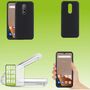 F�r Blackview BV5200 Pro Silikoncase TPU Schwarz + 0,26 H9 Glas Handy Tasche H�lle Schutz Cover