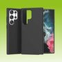 F�r Samsung Galaxy S23 Ultra 5G Silikoncase TPU Schutz Schwarz Handy Tasche H�lle Cover Etui Zubeh�r Neu 