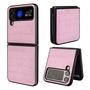 F�r Samsung Galaxy Z Flip4 Design Crocodile Texture Pink H�lle Schutz Hart Cover Handy Tasche Muster Etuis Case Cover Neu