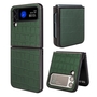 F�r Samsung Galaxy Z Flip4 Design Crocodile Texture Gr�n H�lle Schutz Hart Cover Handy Tasche Muster Etuis Case Cover Neu