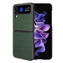 F�r Samsung Galaxy Z Flip4 Design Crocodile Texture Gr�n H�lle Schutz Hart Cover Handy Tasche Muster Etuis Case Cover Neu