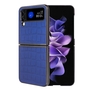 F�r Samsung Galaxy Z Flip4 Design Crocodile Texture Blau H�lle Schutz Hart Cover Handy Tasche Muster Etuis Case Cover Neu