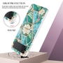 F�r Samsung Galaxy Z Flip4 Design Muster Kunststoff H�lle Schutz Cover Handy Tasche Muster / Motiv (blaue Blume) H�lle Etuis Muster