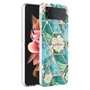 F�r Samsung Galaxy Z Flip4 Design Muster Kunststoff H�lle Schutz Cover Handy Tasche Muster / Motiv (blaue Blume) H�lle Etuis Muster