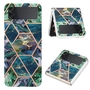 F�r Samsung Galaxy Z Flip4 Electroplating Splicing Marmor TPU H�lle Schutz Cover Handy Tasche Muster / Motiv Blau/Gr�n H�lle Etuis Muster