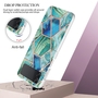 F�r Samsung Galaxy Z Flip4 Electroplating Splicing Marmor TPU H�lle Schutz Cover Handy Tasche Muster / Motiv Gr�n H�lle Etuis Muster