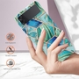 F�r Samsung Galaxy Z Flip4 Electroplating Splicing Marmor TPU H�lle Schutz Cover Handy Tasche Muster / Motiv Gr�n H�lle Etuis Muster