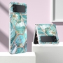 F�r Samsung Galaxy Z Flip4 Electroplating Splicing Marmor TPU H�lle Schutz Cover Handy Tasche Muster / Motiv Blau H�lle Etuis Muster