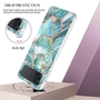 F�r Samsung Galaxy Z Flip4 Electroplating Splicing Marmor TPU H�lle Schutz Cover Handy Tasche Muster / Motiv Blau H�lle Etuis Muster