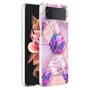 F�r Samsung Galaxy Z Flip4 Electroplating Splicing Marmor TPU H�lle Schutz Cover Handy Tasche Muster / Motiv H�lle Etuis Muster