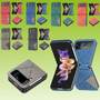 F�r Samsung Galaxy Z Flip4 Handytasche aus Kunstleder mit Rautenstruktur Handyh�lle Case Cover Etuis Kunststoff H�lle