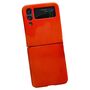 F�r Samsung Galaxy Z Flip4 w�rmeempfindliche Silikon-Schutzh�lle (Orange) Schutz Cover Handy Tasche