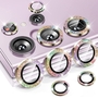 F�r Samsung Galaxy S23 Ultra Back Kamera Glitzer Ring +  Schutz H9 Hart Glas Cover Colorful Neu
