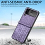 F�r Samsung Galaxy Z Flip4 Faltbare Handyh�lle mit geometrischer 3D-Pr�gung Lila Schutz Cover Handy Tasche
