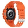 F�r Samsung Galaxy Watch 5 40mm Silikon Uhrenarmband mit integriertem Geh�use Orange Ersatz Armband Smart Uhr