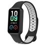 F�r Amazfit Band 7 Zweifarbiges Silikon Sport Armband Schwarz / Grau Ersatz Armband Smart Uhr
