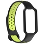F�r Amazfit Band 7 Zweifarbiges Silikon Sport Armband Schwarz / Gr�n Ersatz Armband Smart Uhr